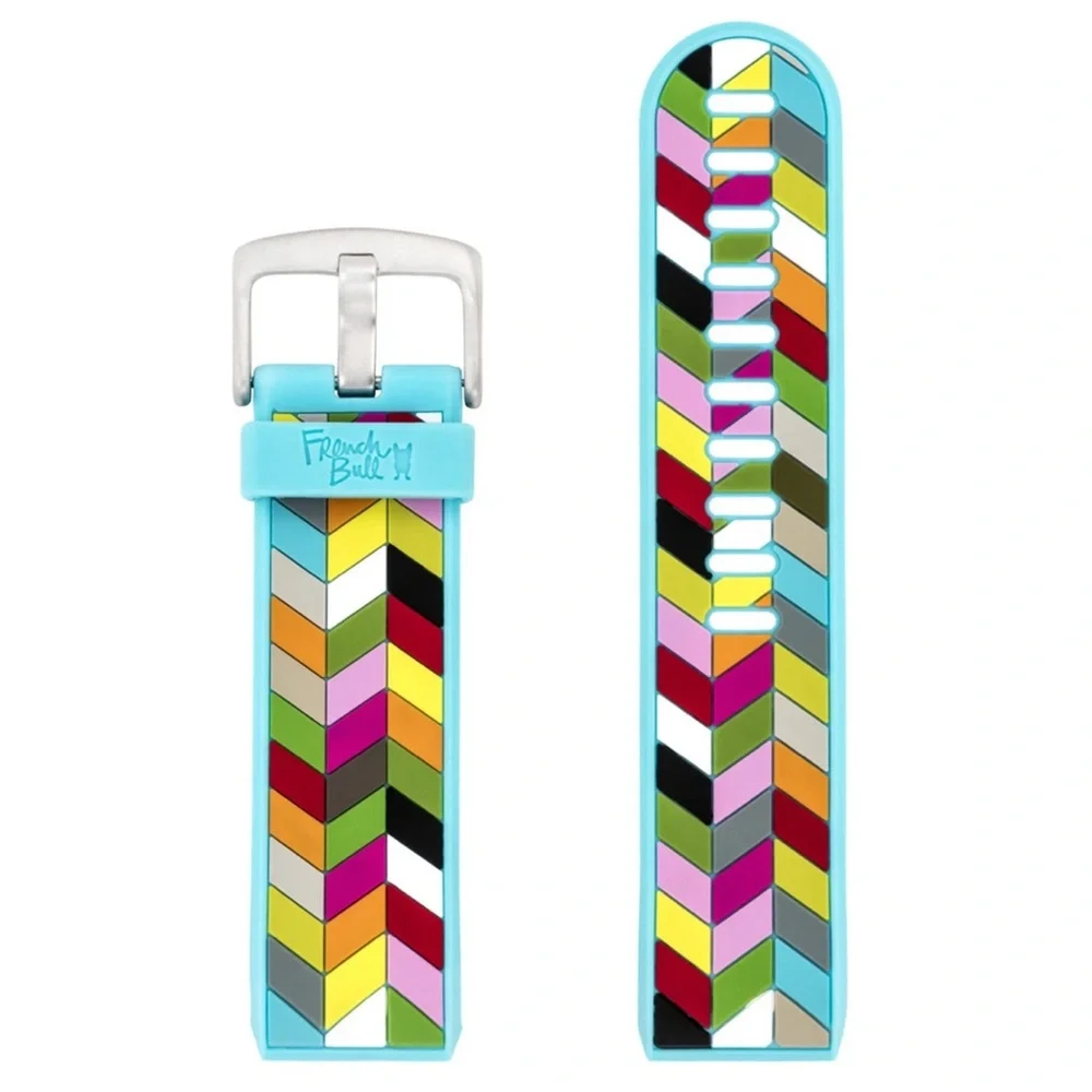French Bull Silicone Band Fitbit Charge 2 Rainbow Blue Ziggy